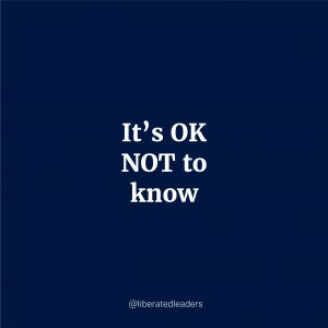 its ok not to know